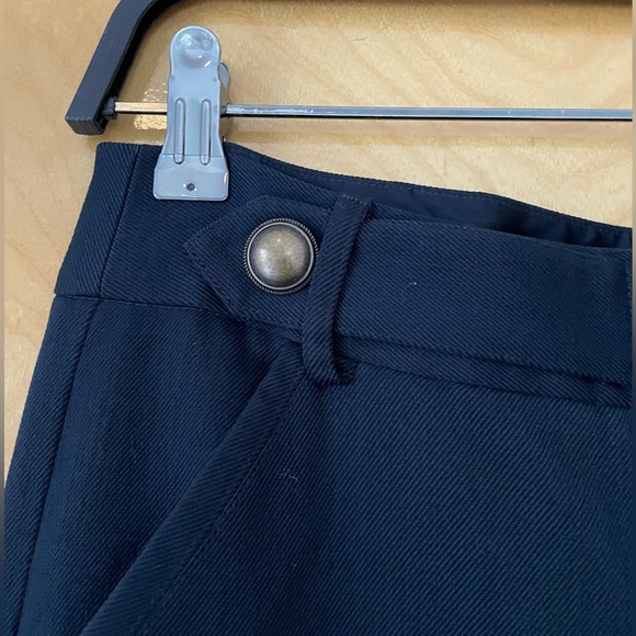 Diane Von Furstenberg Navy Wool Blend Flare Leg Pant - Picture 3 of 8